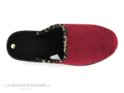 Lollans - Bordeaux - Lisere Leopard - Pantoufle Femme -Chaussures Promotion Magasin cd24607c73b9e66c561f35ea11d5d5ef 2525501 149855