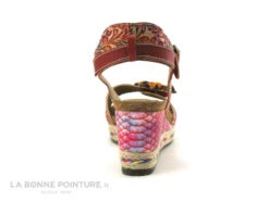 Laura Vita FACYO 06 Rouge - Fleur - Nu-pieds Compense -Chaussures Promotion Magasin cd24607c73b9e66c561f35ea11d5d5ef 2858301 158128