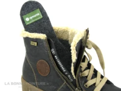 Remonte R7980-01 Noir Marron Beige - Basket Montante Femme -Chaussures Promotion Magasin cd24607c73b9e66c561f35ea11d5d5ef a108601 175317