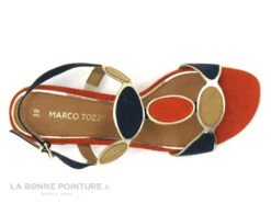 Marco Tozzi 2-28230-20 Navy Comb - Sandale Femme - Talon Carre -Chaussures Promotion Magasin cd24607c73b9e66c561f35ea11d5d5ef a228901 180158