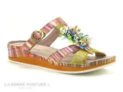 Laura Vita BRCUELO 242 Jaune Multicolore - Mule Femme -Chaussures Promotion Magasin cd24607c73b9e66c561f35ea11d5d5ef img 0109.jpg 145070
