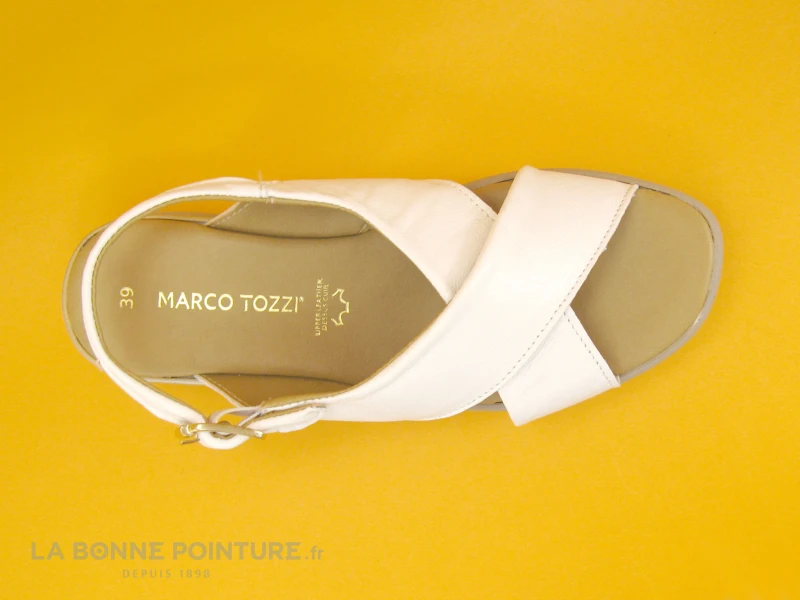 Marco Tozzi Premio 2-28354-28 White - Sandale Blanche Compensee 5 Marco Tozzi Premio 2-28354-28 White - Sandale Blanche Compensee – Image 5