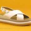 Marco Tozzi Premio 2-28354-28 White - Sandale Blanche Compensee