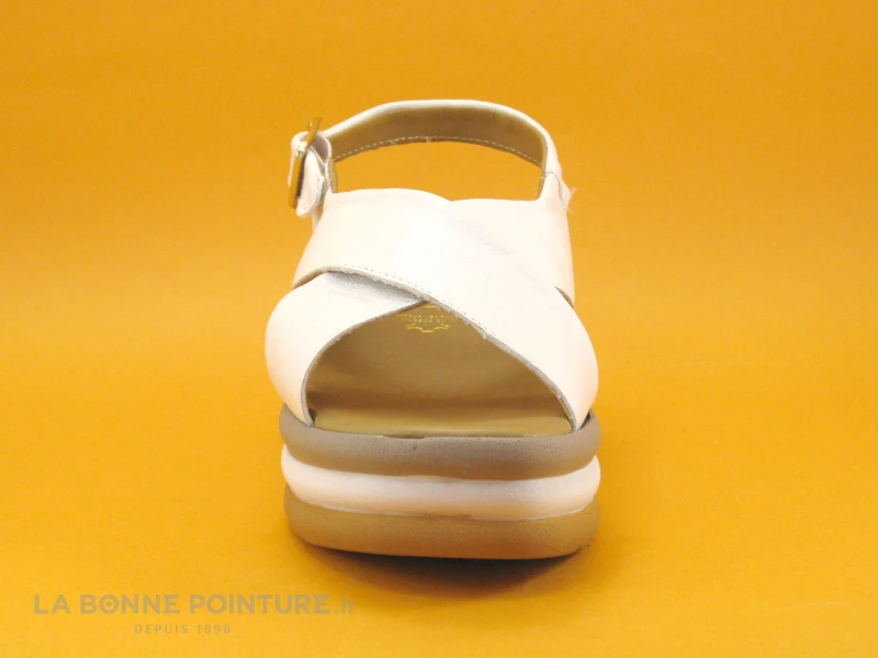 Marco Tozzi Premio 2-28354-28 White - Sandale Blanche Compensee 2 Marco Tozzi Premio 2-28354-28 White - Sandale Blanche Compensee – Image 2