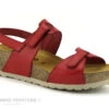 Jordana 2608 - Nu-pieds Mode Femme Cuir Rouge - Compense