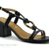The Divine Factory QL4328 Noir Lezard - Anneau - Sandale Talon
