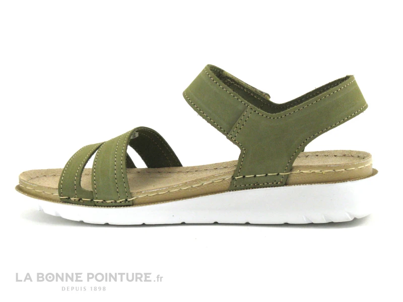 Morans MIAZA Kaki - Sandale Femme Vert Kaki - Fermeture A Scratch 2 Morans MIAZA Kaki - Sandale Femme Vert Kaki - Fermeture A Scratch – Image 2