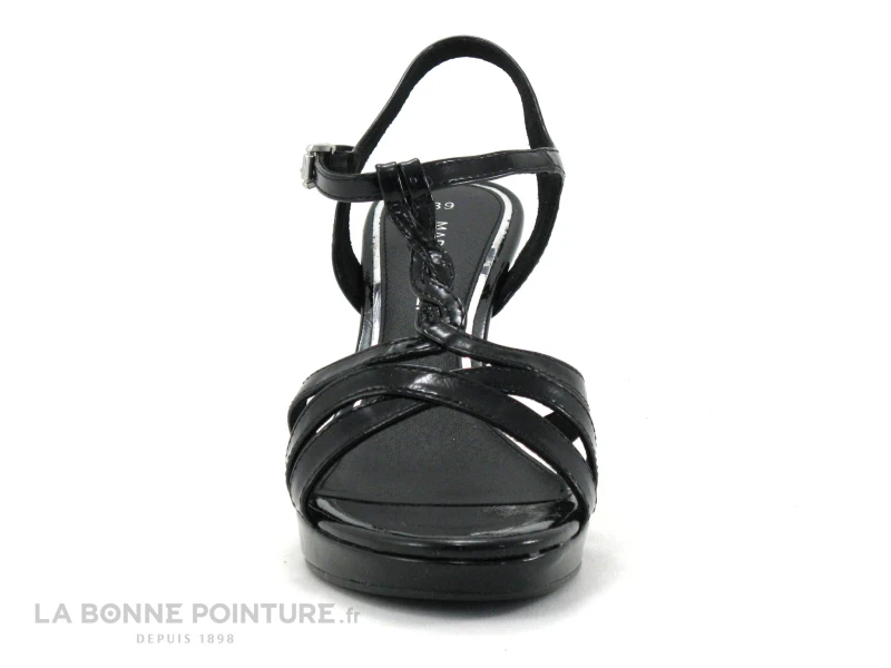 Marco Tozzi 2-28339-28 - Sandale Noir Verni - Talon Haut 2 Marco Tozzi 2-28339-28 - Sandale Noir Verni - Talon Haut – Image 2