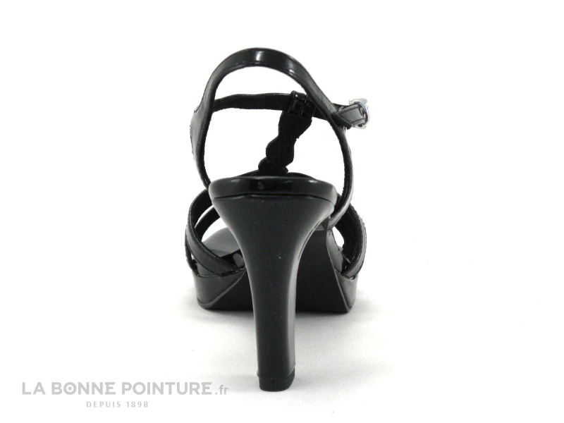 Marco Tozzi 2-28339-28 - Sandale Noir Verni - Talon Haut 4 Marco Tozzi 2-28339-28 - Sandale Noir Verni - Talon Haut – Image 4