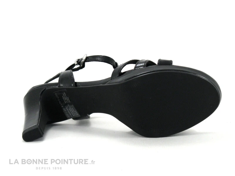 Marco Tozzi 2-28339-28 - Sandale Noir Verni - Talon Haut 7 Marco Tozzi 2-28339-28 - Sandale Noir Verni - Talon Haut – Image 7