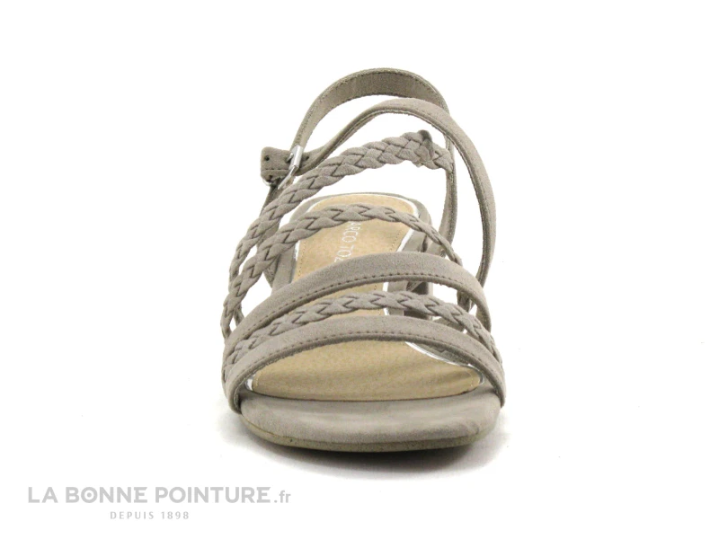 Marco Tozzi 2-28203-28 Taupe - Sandale Beige - Petit Talon Carre 2 Marco Tozzi 2-28203-28 Taupe - Sandale Beige - Petit Talon Carre – Image 2