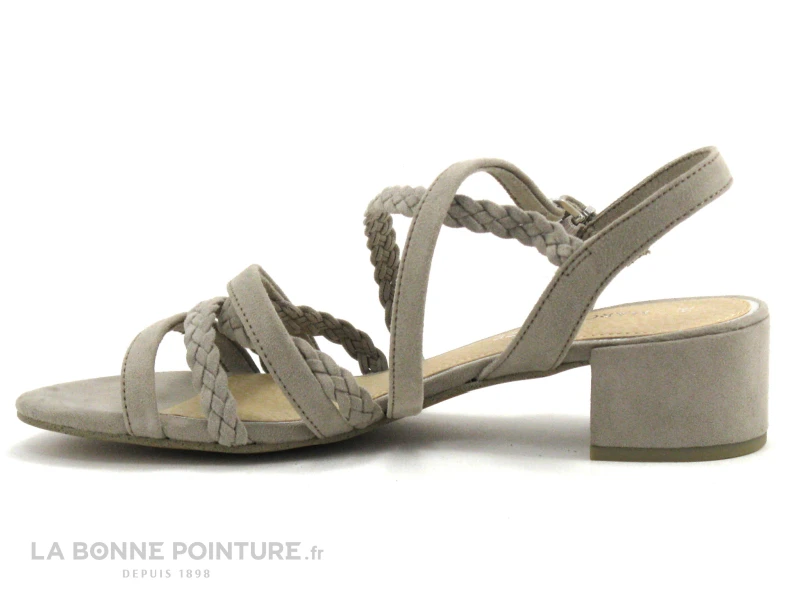 Marco Tozzi 2-28203-28 Taupe - Sandale Beige - Petit Talon Carre 3 Marco Tozzi 2-28203-28 Taupe - Sandale Beige - Petit Talon Carre – Image 3