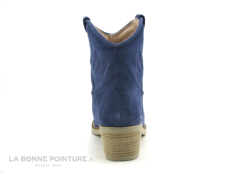 Caty Kivala TEXAS Velours Bleu - Boots Femme 4 Caty Kivala TEXAS Velours Bleu - Boots Femme – Image 4