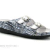 Pedi Girl WELL Bic DB - Argent Bleu - Mule Reglable Femme