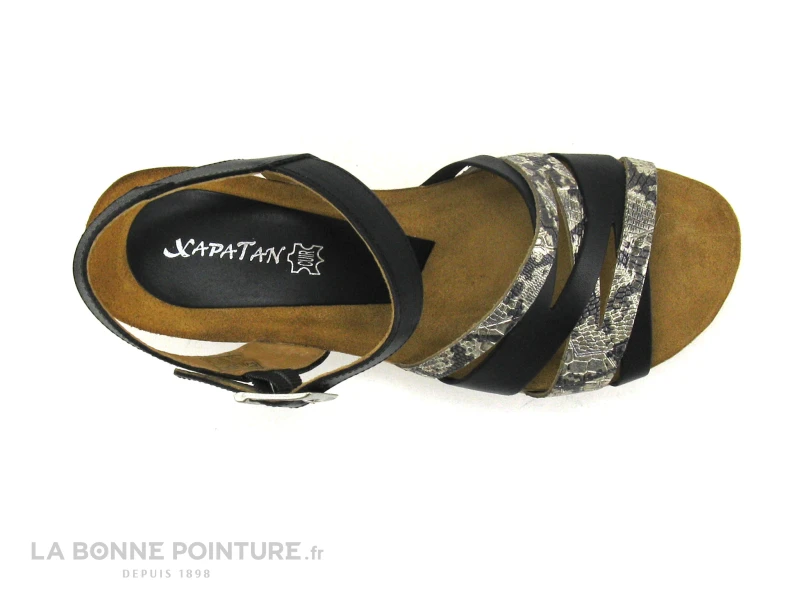 Xapatan 9059 Noir - Argent - Sandale Semelle Compensee 6 Xapatan 9059 Noir - Argent - Sandale Semelle Compensee – Image 6