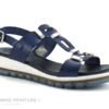 Valerias 6134 Bleu Marine - Decors Argent Blanc - Sandale