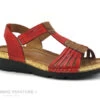 Karyoka IZA Rouge - Sandale Femme Cuir Rouge