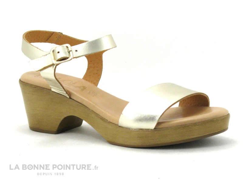 Kaola 710 - Platine - Sandale Doree Petit Talon 3 Kaola 710 - Platine - Sandale Doree Petit Talon – Image 3