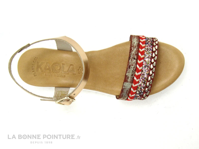 Kaola 3482 Rose Gold - Rouge - Sandale Compensee Femme 6 Kaola 3482 Rose Gold - Rouge - Sandale Compensee Femme – Image 6