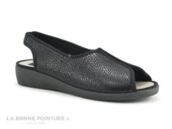 Neles ROPAFA Noir Brillant - Pantoufle Bride Arriere