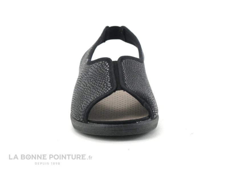 Neles ROPAFA Noir Brillant - Pantoufle Bride Arriere 2 Neles ROPAFA Noir Brillant - Pantoufle Bride Arriere – Image 2