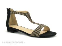 The Divine Factory QL3950 Noir - Beige - Sandale Plate Bride Salome -Chaussures Promotion Magasin cd24607c73b9e66c561f35ea11d5d5ef img 1589.jpg 148652