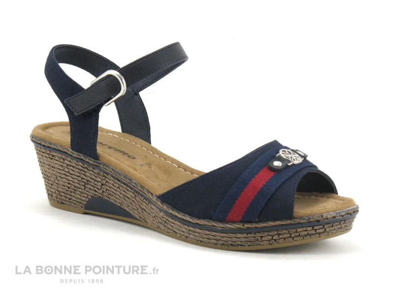 Supremo 8022105 Navy - Rayure Rouge - Sandale Femme 1 Supremo 8022105 Navy - Rayure Rouge - Sandale Femme