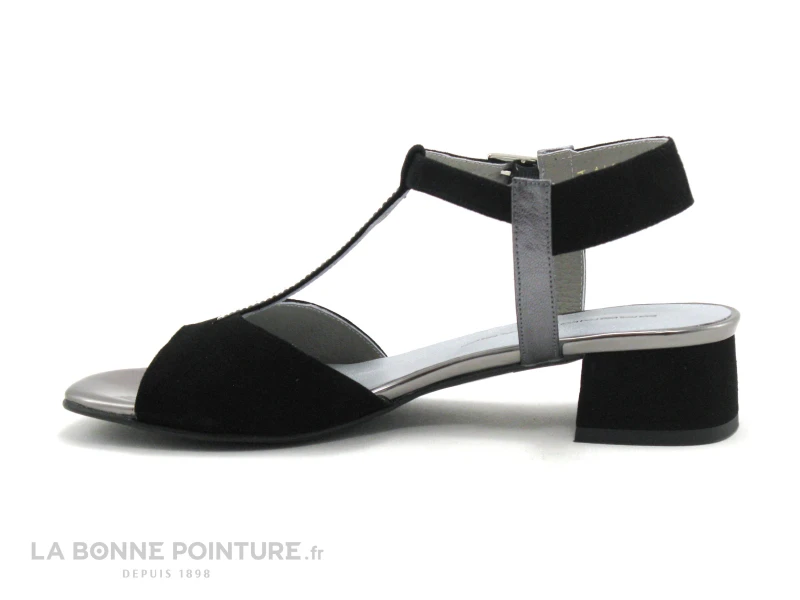 Brenda Zaro F2702 Suede Noir - Bride Salome - Sandale Talon 3 Brenda Zaro F2702 Suede Noir - Bride Salome - Sandale Talon – Image 3