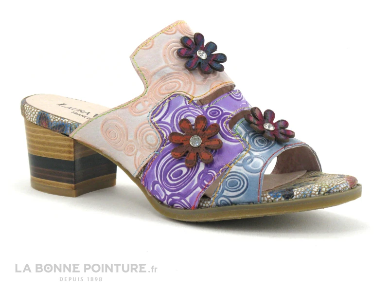 Laura Vita DICEGOO 64 Bleu - Mule Talon Carre 5 Laura Vita DICEGOO 64 Bleu - Mule Talon Carre – Image 5