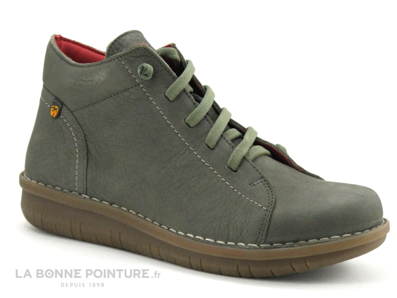 Jungla 7552 Kaki - Chaussure Montante Femme Avec Elastique Et Zip 1 Jungla 7552 Kaki - Chaussure Montante Femme Avec Elastique Et Zip