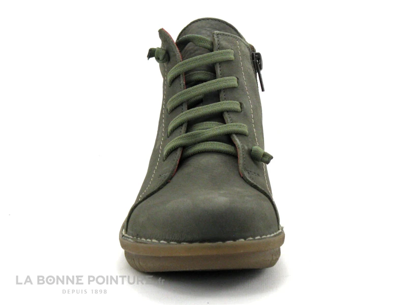 Jungla 7552 Kaki - Chaussure Montante Femme Avec Elastique Et Zip 2 Jungla 7552 Kaki - Chaussure Montante Femme Avec Elastique Et Zip – Image 2