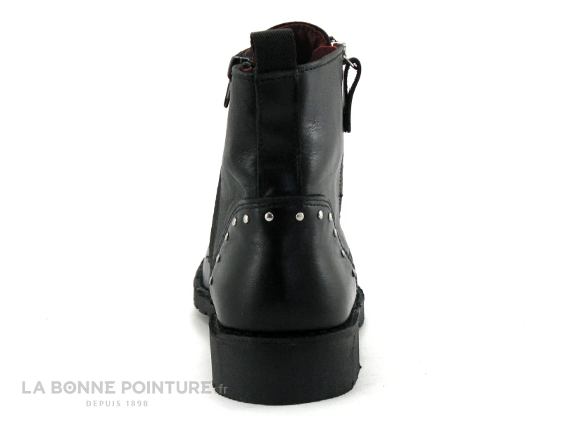 Brans 13608 Noir - Clous Arriere - Boots Femme Cuir Noir 4 Brans 13608 Noir - Clous Arriere - Boots Femme Cuir Noir – Image 4