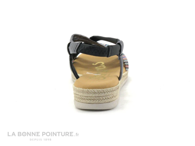 Spartanas SPEDRA Noir Acier Multicolore - Sandale Femme 4 Spartanas SPEDRA Noir Acier Multicolore - Sandale Femme – Image 4