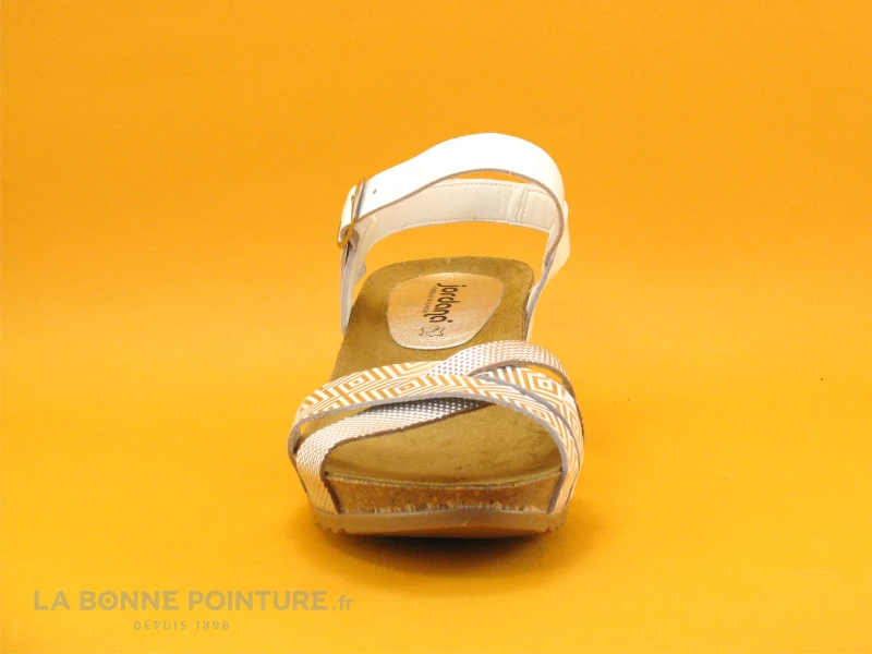 Jordana 2934 Blanc Argent - Sandale Talon Compense 2 Jordana 2934 Blanc Argent - Sandale Talon Compense – Image 2