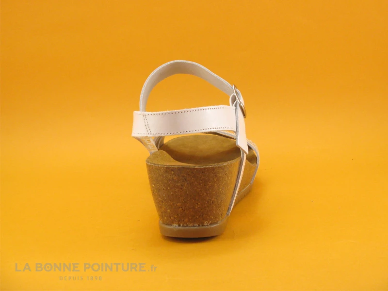 Jordana 2934 Blanc Argent - Sandale Talon Compense 4 Jordana 2934 Blanc Argent - Sandale Talon Compense – Image 4