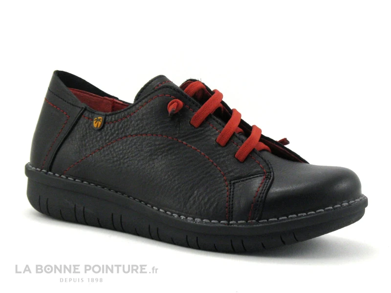 Jungla 7582 Noir - Chaussure Basse Femme Avec Lacet Elastique 1 Jungla 7582 Noir - Chaussure Basse Femme Avec Lacet Elastique