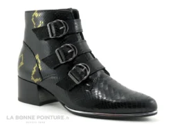 Fugitive BAHEM LPIQB41 Python Noir - 3 Brides - Bottine