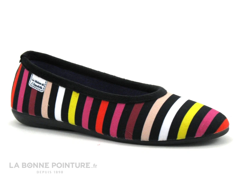 Maison Espadrille 6193 SONIA - Ballerine Velours Raye Multicolore 1 Maison Espadrille 6193 SONIA - Ballerine Velours Raye Multicolore