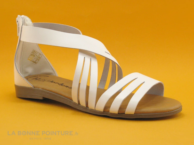 Jordana 2799 Blanc - Brides Croisees - Sandale Femme 1 Jordana 2799 Blanc - Brides Croisees - Sandale Femme