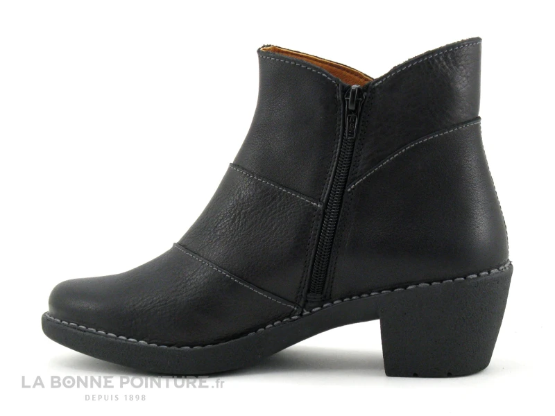 Jungla 7518 Noir - Bottine Femme Talon Epais 3 Jungla 7518 Noir - Bottine Femme Talon Epais – Image 3