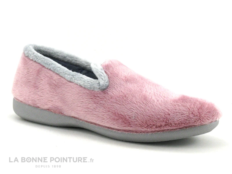 Ouf MALTO Rose Gris - Chausson Femme En Peluche 1 Ouf MALTO Rose Gris - Chausson Femme En Peluche