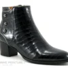 MamZelle TIKITA Croco Verni Noir - Bottine Femme