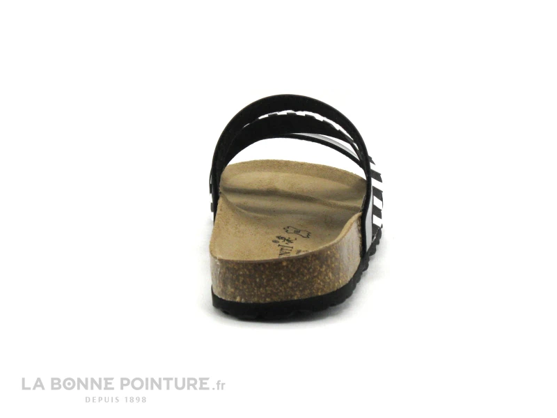 Autenti 689439 Noir - Argent Miroir - Mule Femme 4 Autenti 689439 Noir - Argent Miroir - Mule Femme – Image 4