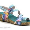 Laura Vita BECLINDAO 209 - Turquoise - Nu-pieds Compense