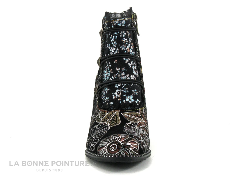 Laura Vita ALCBANEO 130F Cerise - Boots Femme Noire - Rouge Talon Haut 2 Laura Vita ALCBANEO 130F Cerise - Boots Femme Noire - Rouge Talon Haut – Image 2