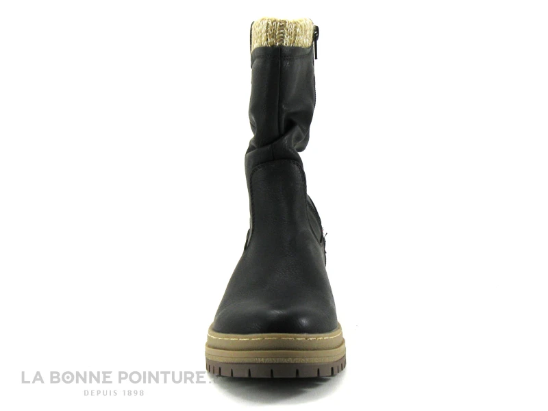 B Et M Banana Moon - REBUS Noir - Bottine Femme - Lainage Beige 2 B Et M Banana Moon - REBUS Noir - Bottine Femme - Lainage Beige – Image 2