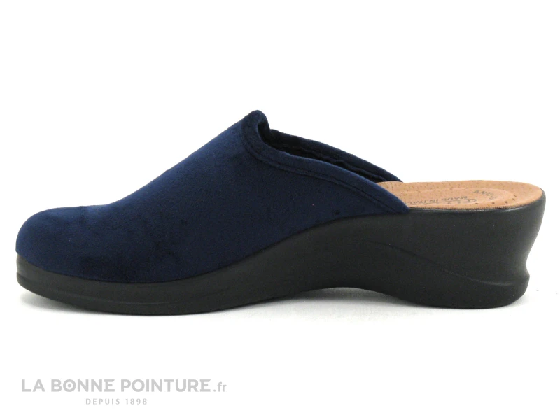Fly Flot FRECY Bleu Marine - Coeur Ecossais - Pantoufle Sabot Femme 3 Fly Flot FRECY Bleu Marine - Coeur Ecossais - Pantoufle Sabot Femme – Image 3