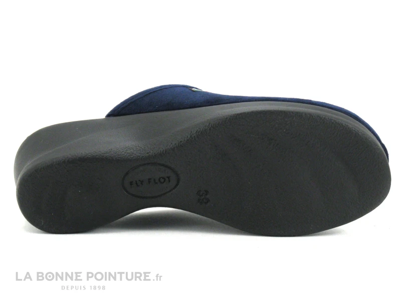 Fly Flot FRECY Bleu Marine - Coeur Ecossais - Pantoufle Sabot Femme 6 Fly Flot FRECY Bleu Marine - Coeur Ecossais - Pantoufle Sabot Femme – Image 6