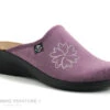 Fly Flot FLURE Lilas - Pantoufle Sabot Femme Velours Violet