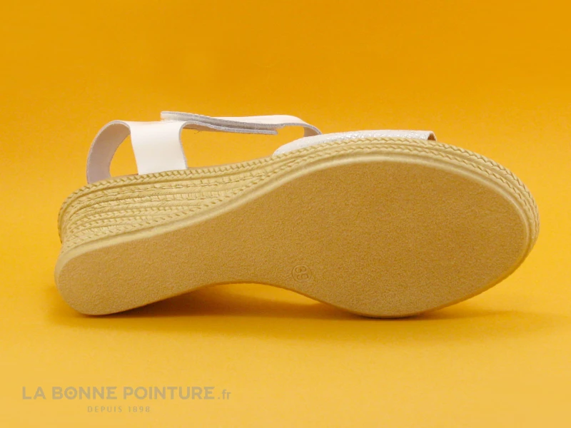 Eva Frutos 9538 Blanc - Metallise - Sandale Compensee 7 Eva Frutos 9538 Blanc - Metallise - Sandale Compensee – Image 7